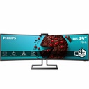 Philips Brilliance 499P9H 49" Class Webcam Dual Quad HD (DQHD) Curved Screen LCD Monitor - 32:9 - Textured Black