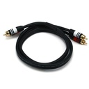 Monoprice 3ft Premium 2 RCA Plug/2 RCA Plug M/M 22AWG Cable - Black
