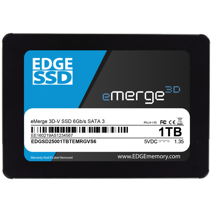 EDGE eMerge 3D-V 1 TB Solid State Drive - 2.5" Internal - SATA (SATA/600) - TAA Compliant
