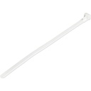 StarTech 8"(20cm) Reusable Cable Ties, 1-7/8"(50mm) Dia. 50lb(22Kg) Tensile Strength, Nylon, In/Outdoor, UL, 100 Pack, White, TAA
