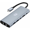 Adesso AUH-4035 7 in 1 Docking Station, Supports USB C to x1 4K HDMI, 3x USB-A 3.2, 1x PD, 1x Micro SD, 1x SD Card