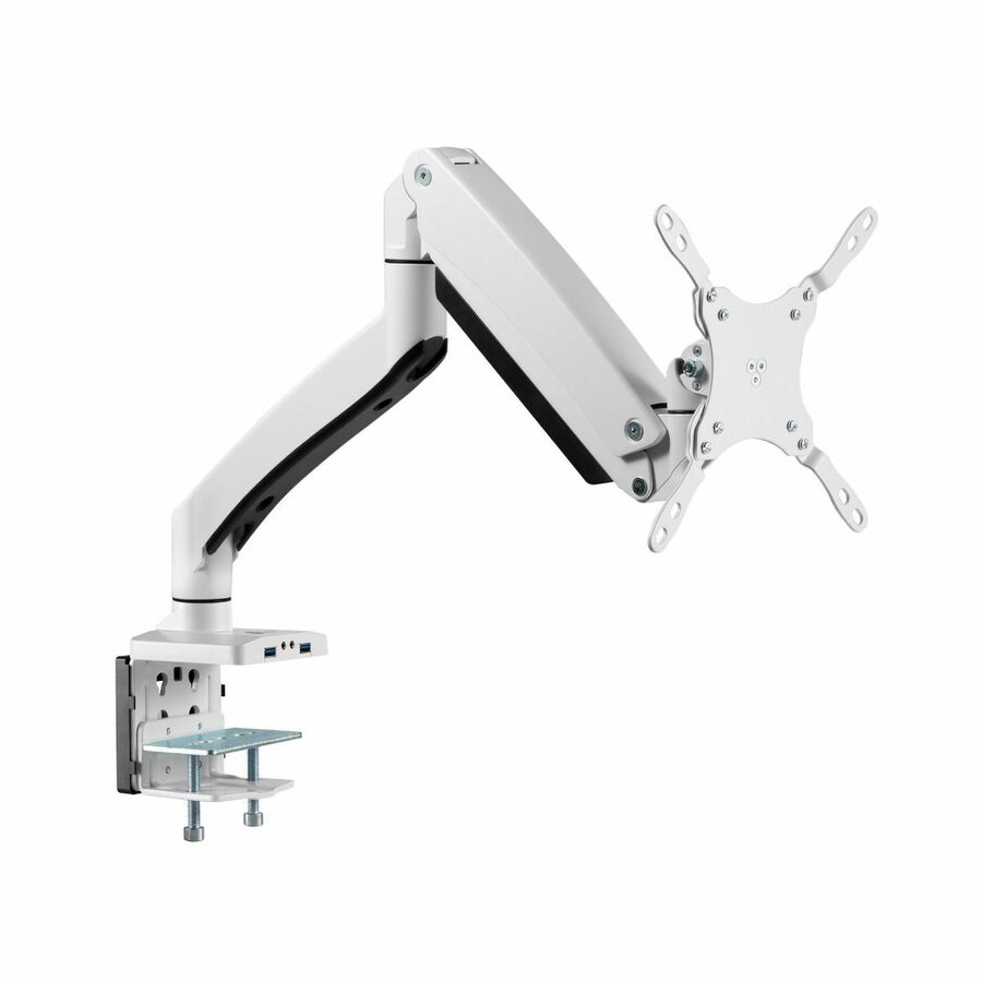 SIIG Single Monitor Gas Spring Aluminum Desk Monitor Arm with USB and Audio Ports - 17" to 49"