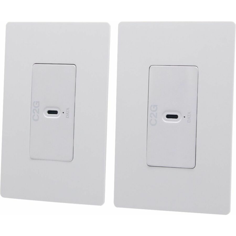 C2G Superbooster 1-Port USB over Cat6a Wall Plate to Wall Plate Extender Kit - USB 3.2 Gen1 (5Gbps)