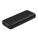 Belkin 20W 3-port USB Power Bank - 20K mAh - 2xUSB-A (12W), 1xUSB-C (15W) - Portable Charger - w/ USB-C to USB-C Cable - Black