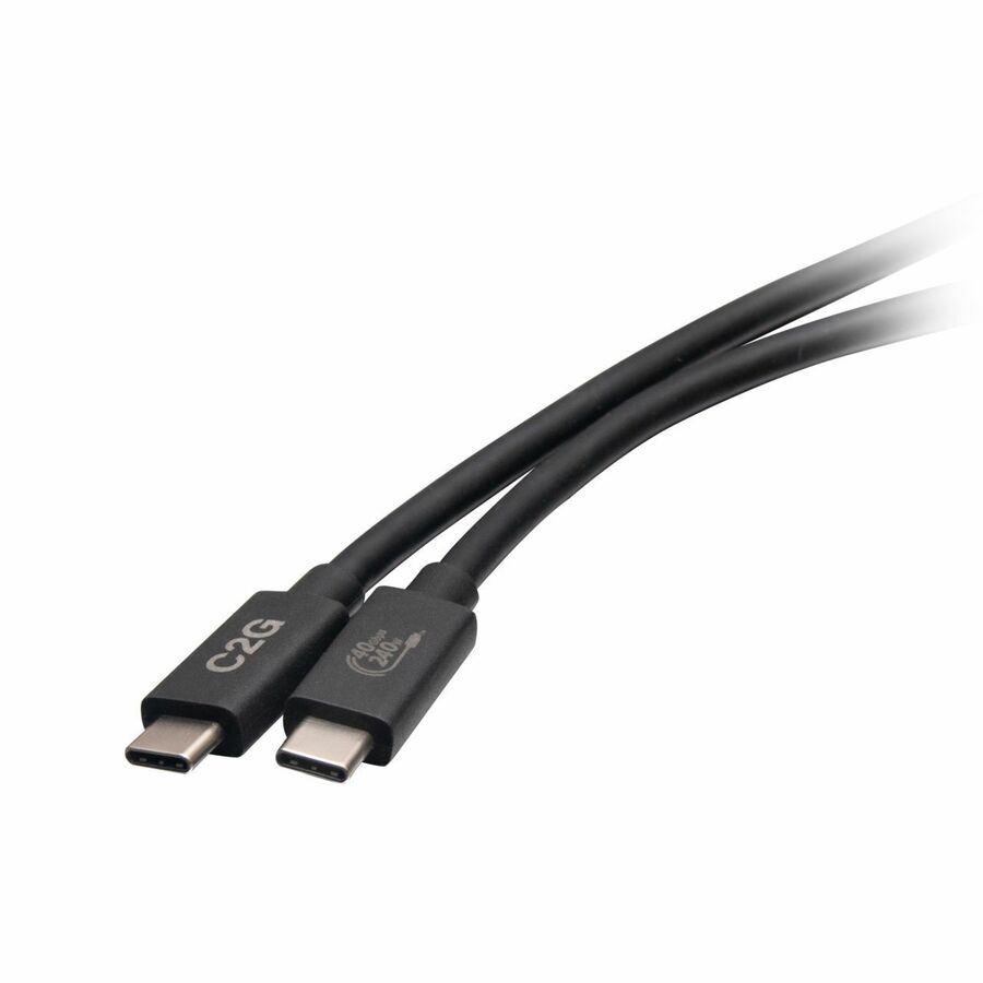 C2G 3.3ft (1m) USB 4.0 USB-C to C (48V 5A) 240W Charging Cable - Black