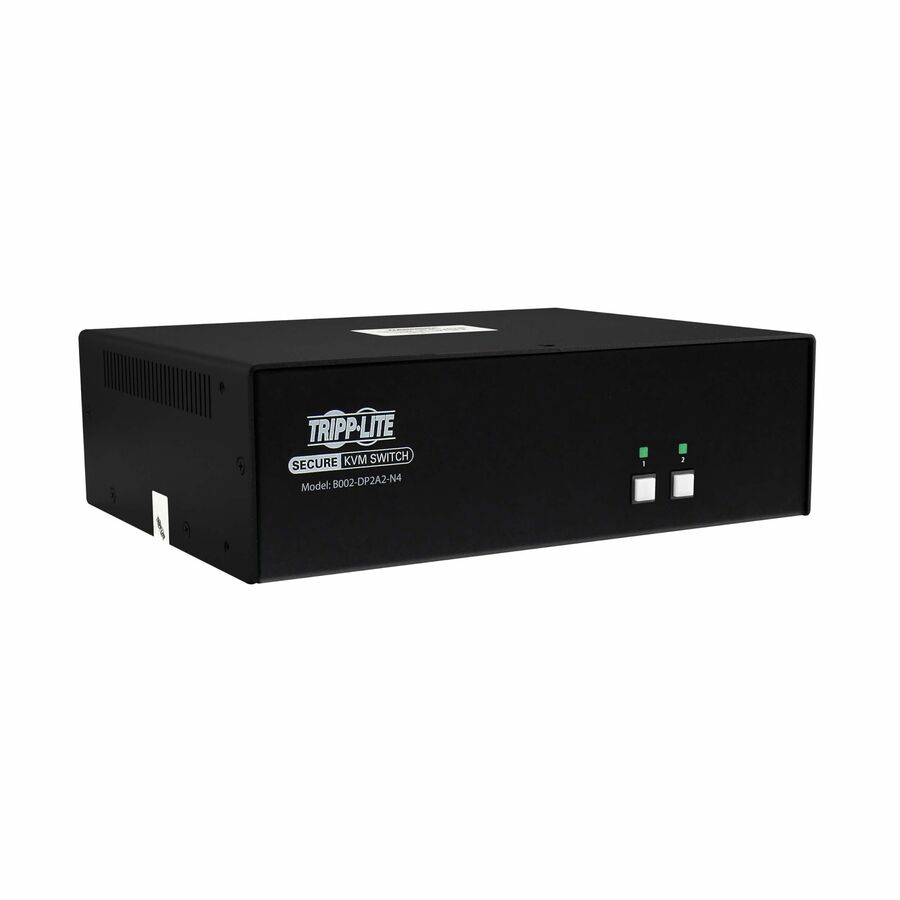 Tripp Lite by Eaton Secure KVM Switch, 2-Port, Dual Head, DisplayPort to DisplayPort, 4K, NIAP PP4.0, Audio, TAA