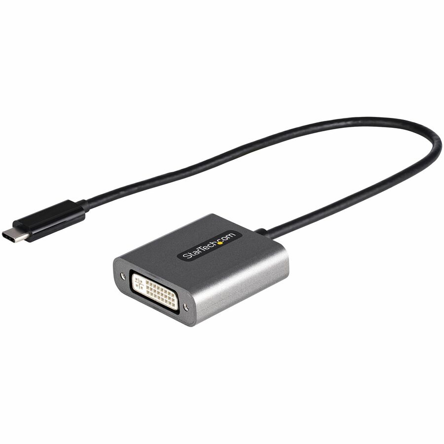 StarTech USB C to DVI Adapter, 1920x1200p, USB Type-C to DVI-D Adapter Dongle, USB-C to DVI Display/Monitor Video Converter, 12" Cable
