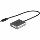 StarTech USB C to DVI Adapter, 1920x1200p, USB Type-C to DVI-D Adapter Dongle, USB-C to DVI Display/Monitor Video Converter, 12" Cable