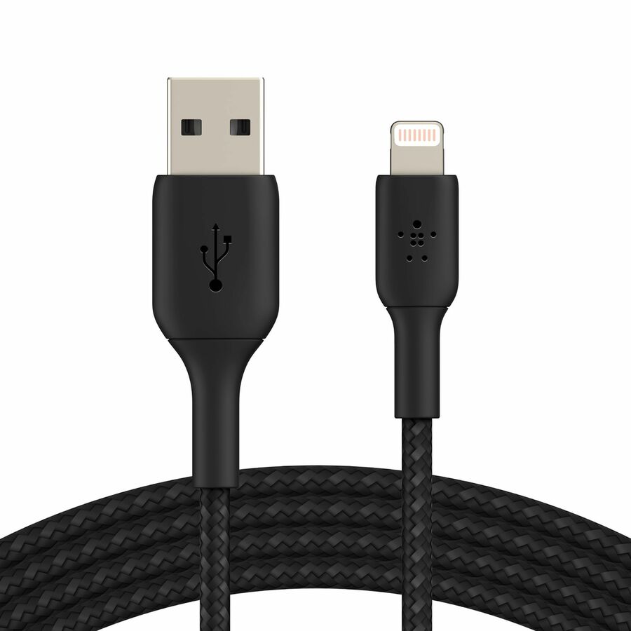 Belkin Braided Lightning to USB-A Cable (2m / 6.6ft, Black)