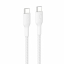 Belkin Braided USB-C to USB-C Cable 60W, 3.3ft/1m, White