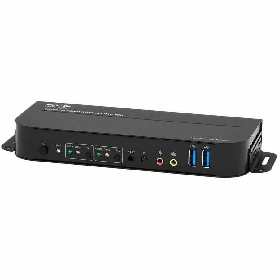 Eaton Tripp Lite Series 2-Port HDMI/USB KVM Switch - 4K 60 Hz, HDR, HDCP 2.2, IR, USB Sharing, USB 3.0 Cables