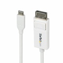 StarTech 6ft (2m) USB-C to DisplayPort 1.2 Cable, Bidirectional, 4K 60Hz White Video Adapter for Apple MacBook Pro / Air M1 M2 M3 M4