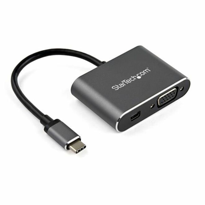 StarTech USB C Multiport Video Adapter - USB-C to 4K 60Hz Mini DisplayPort 1.2 (HBR2 HDR) or 1080p VGA Monitor Display Adapter