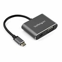 StarTech USB C Multiport Video Adapter - USB-C to 4K 60Hz Mini DisplayPort 1.2 (HBR2 HDR) or 1080p VGA Monitor Display Adapter