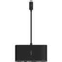 Belkin USB-C Multiport Adapter, USB-C to HDMI - USB A 3.0 - VGA - Ethernet, up 4k Resolution