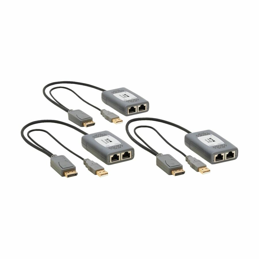 Tripp Lite by Eaton 2-Port DisplayPort over Cat6 Extender Kit, Pigtail Transmitter/2x Receivers, 4K 60 Hz, HDR, 4:4:4, 230 ft. (70.1 m), TAA