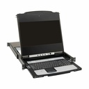 Eaton Tripp Lite Series NetDirector 16-Port DisplayPort KVM Switch Console with 17 in. LCD, Dual Rail, 1U Rack-Mount, TAA