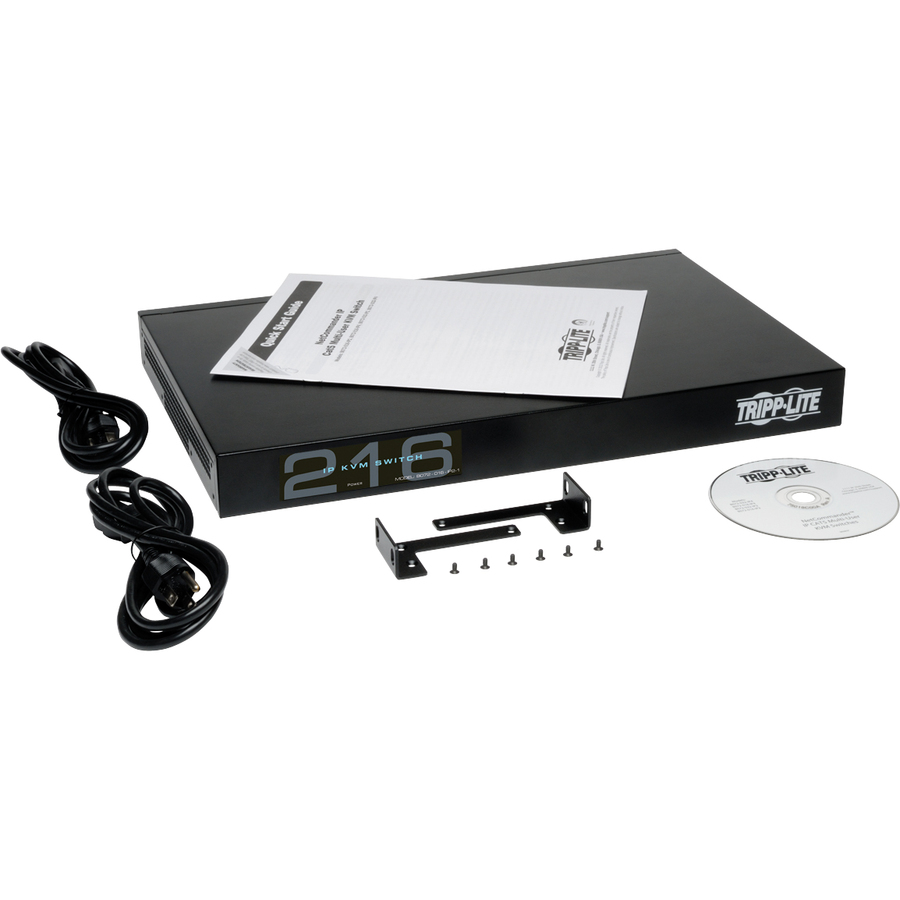 Tripp Lite by Eaton NetCommander 16-Port Cat5 KVM over IP Switch - 2 Remote + 1 Local User 1U Rack-Mount