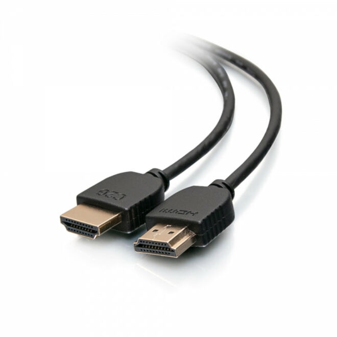 C2G 10ft Plus Series Slim Flexible HDMI Cable with Low Profile Connectors - VW-1 Rated - 1080p 60Hz - M/M - Black