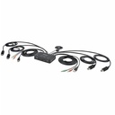 StarTech 2-Port Dual-Monitor DisplayPort Cable KVM Switch, 4K 60Hz, Compact KVM with 5ft/1.5m Integrated Host Cables, Bus Powered