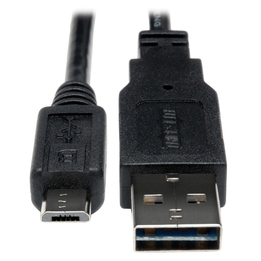 Eaton Tripp Lite Series Universal Reversible USB 2.0 Cable (Reversible A to 5Pin Micro B M/M), 6-in. (15.24 cm)