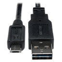 Eaton Tripp Lite Series Universal Reversible USB 2.0 Cable (Reversible A to 5Pin Micro B M/M), 6-in. (15.24 cm)