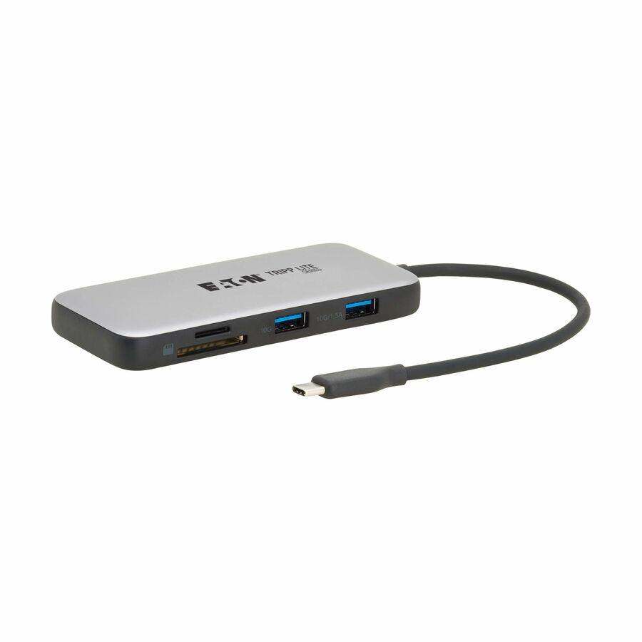 Eaton Tripp Lite Series USB-C Multiport Adapter - 4K 60 Hz HDMI, USB 3.2 Gen 2 Hub Ports, Memory Card Slots, 100W PD Charging, HDR, HDCP 2.2