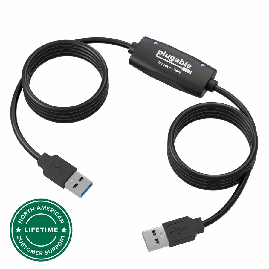 Plugable USB 2.0 Transfer Cable, Unlimited Use, Transfer Data Between 2 Windows PC's