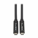 Eaton Tripp Lite Series USB-C to USB-C Full-Function Fiber Active Optical Cable (AOC) - USB 3.2 Gen 2 (10 Gbps), 8K, HDR, 4:4:4, 40W PD Charging, M/M, Black, 15 m (49 ft.)