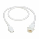 Eaton Tripp Lite Series PDU Power Cords, C13 to P-Lock C14 - Heavy-Duty, 15A, 250V, 14 AWG, 3 ft. (0.9 m), White, 6 Pack