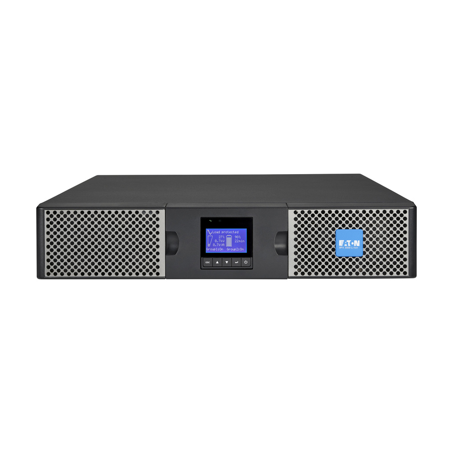 Eaton 9PX 3000VA 2400W 120V Online Double-Conversion UPS - L5-30P, 6x 5-20R, 1 L5-30R, Lithium-ion Battery, Cybersecure Network Card, 2U Rack/Tower