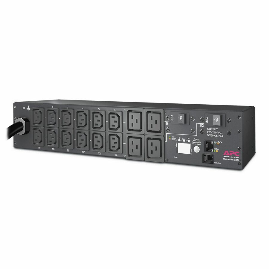 APC NetShelter Metered Rack PDU, 2U, 5.0kW, 208V, 30A, 12 C13 and 4 C19 outlet