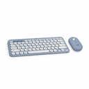 Logitech Pebble 2 Combo for Mac, Wireless Keyboard and Mouse, Slim, Quiet and Portable, Bluetooth, Tonal Blue