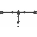 StarTech Desk Mount Triple Monitor Arm, 3 VESA 27" (17.6lb/8kg) Displays, Ergonomic Height Adjustable Articulating Pole Mount