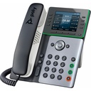 Poly Edge E320 IP Phone - Corded - Corded - Bluetooth - Desktop, Wall Mountable - Black
