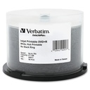 Verbatim DVD+R 4.7GB 16X DataLifePlus White Inkjet Printable, Hub Printable - 50pk Spindle