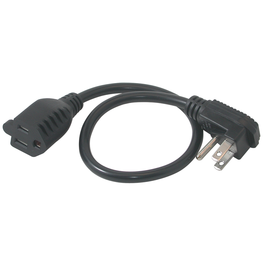 C2G 1.5ft Flat Plug Power Strip Plus - 18 AWG - NEMA 5-15P to NEMA 5-15R