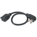 C2G 1.5ft Flat Plug Power Strip Plus - 18 AWG - NEMA 5-15P to NEMA 5-15R