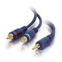 C2G 6ft Velocity One 3.5mm Stereo Male to Two RCA Stereo Male Y-Cable