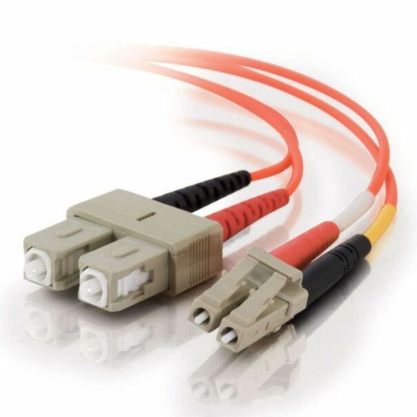 C2G 1m LC-SC 62.5/125 Duplex Multimode OM1 Fiber Cable - Orange - 3ft