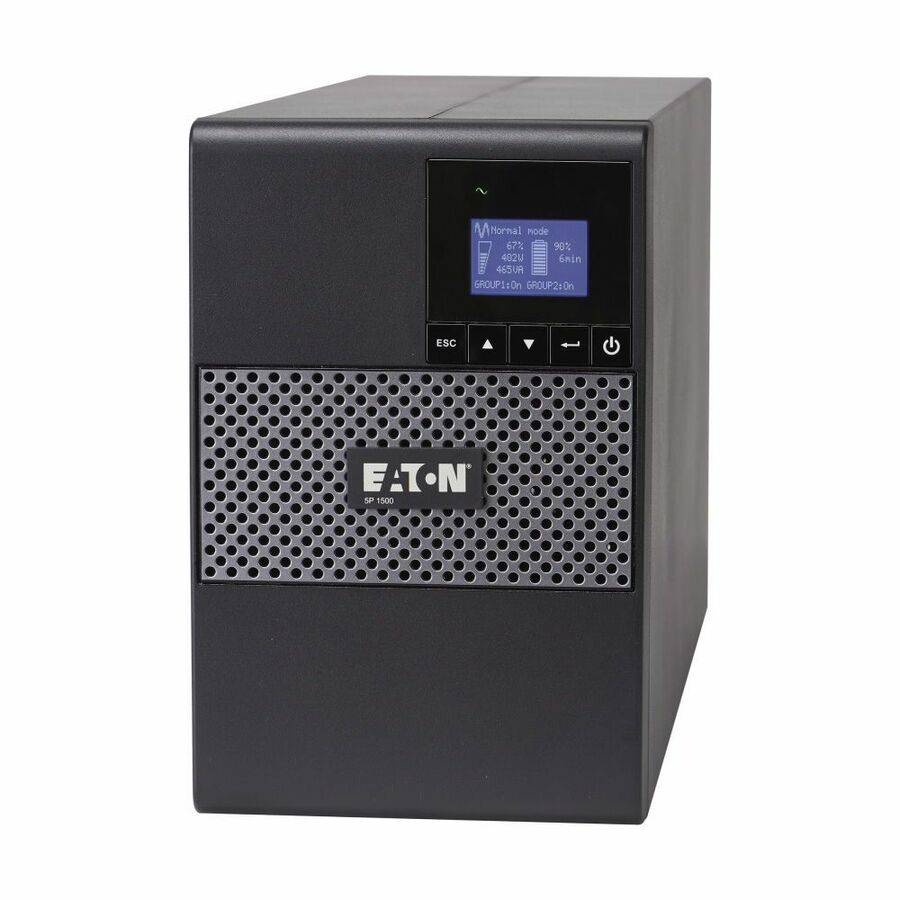 Eaton 5P 1550VA 1100W 230V Line-Interactive UPS, C14 Input, 8 C13 Outlets, True Sine Wave, Cybersecure Network Card Option, Tower