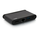 C2G USB C Dock with HDMI, USB, Ethernet, USB C & Power Delivery up to 100W