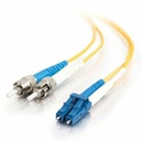 C2G 3m LC-ST 9/125 Duplex Single Mode OS2 Fiber Cable - Yellow -10ft