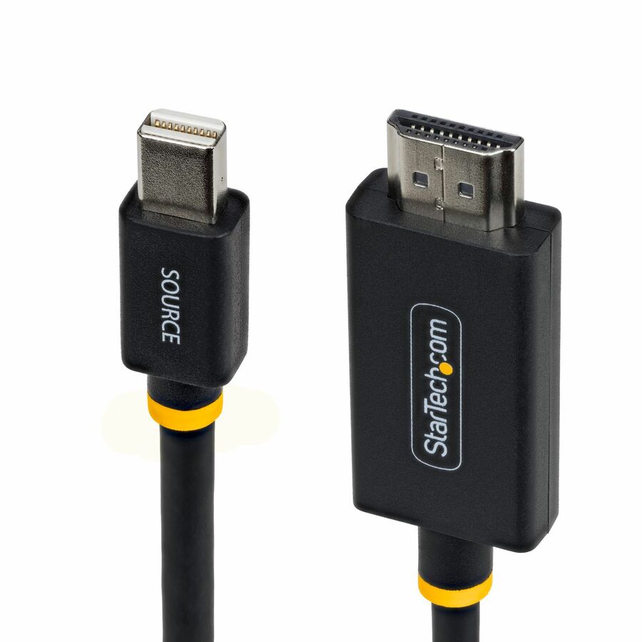 StarTech 6ft (1.8m) Mini DisplayPort to HDMI Adapter Cable, 4K 60Hz with HBR3/HDCP 2.3/DPCP, MDP to HDMI 2.0 Active Video Converter