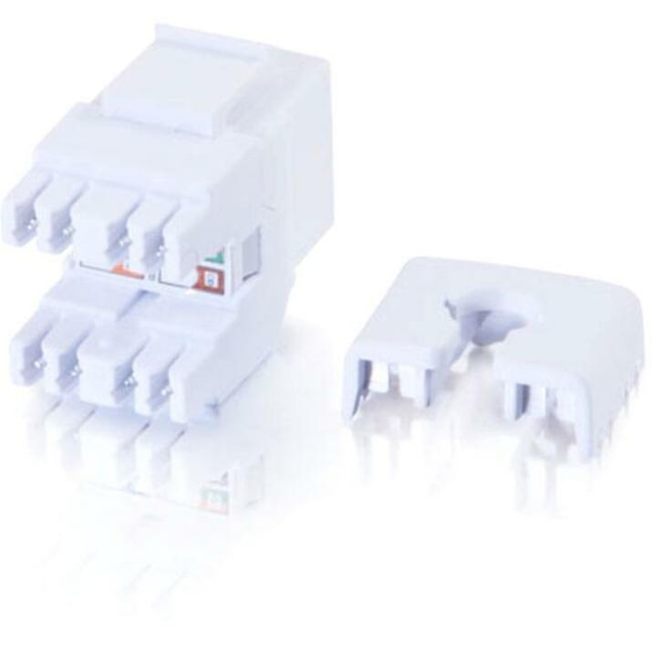 C2G 180 Degree Cat6 RJ45 UTP Keystone Jack - White