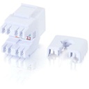 C2G 180 Degree Cat6 RJ45 UTP Keystone Jack - White