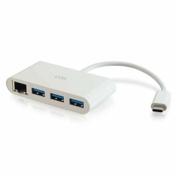 C2G USB C Hub with Ethernet - 3-Port USB Hub