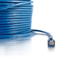 C2G 150ft Cat6 Snagless Solid Shielded Ethernet Cable - Cat6 Network Patch Cable - PoE - Blue