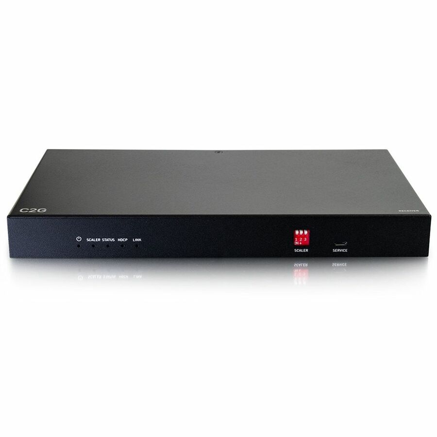 C2G HDMI HDBaseT + RS232 and IR over Cat Extender Box Scaling Receiver - 4K 60Hz