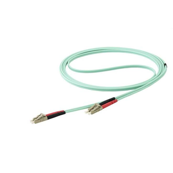 StarTech 7m (22ft) LC/UPC to LC/UPC OM4 Multimode Fiber Optic Cable, 50/125µm, 100G, Low Insertion Loss, LSZH Fiber Jumper Cord